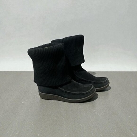 The North Face Boots Winter Tall Sweater Knit Black Suede PrimaLoft Women's 7.5 - Picture 1 of 9